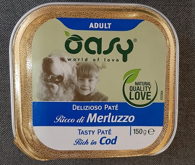 WET DOG DELIZIOSO PATE' ADULT MERLUZZO 150 GR OASY