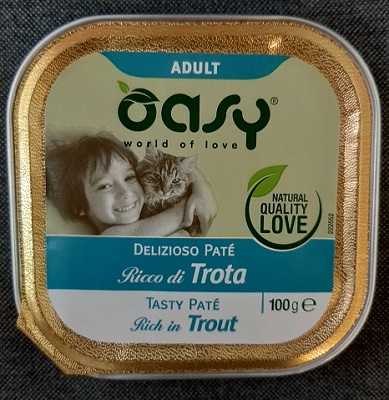 WET CAT DELIZIOSO PATE' ADULT TROTA  GR.100 OASY