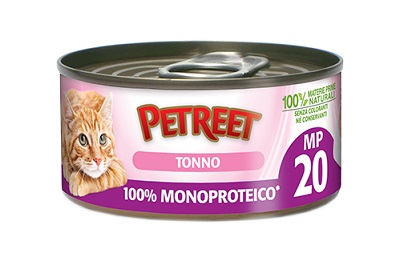 SA20 MONOPROTEICO TONNO GR 60 PETREET NATURA 100%
