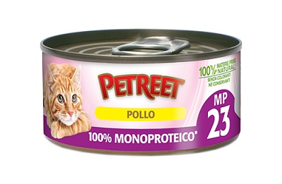 A23  MONOPROTEICO POLLO GR 60 PETREET NATURA 100%