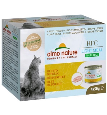 HFC NATURAL LIGHT MEAL CAT 4X50 GR FILETTO DI POLLO ALMO NATURE