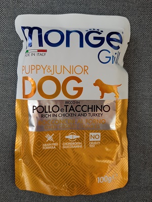 DOG GRILL PUPPY E JUNIOR G 100 POLLO E TACCHINO MONGE
