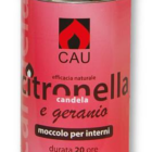 CANDELA CITRONELLA E GERANIO ECO CAU H 10 x 6,5 CM  CERERIA UMBRA