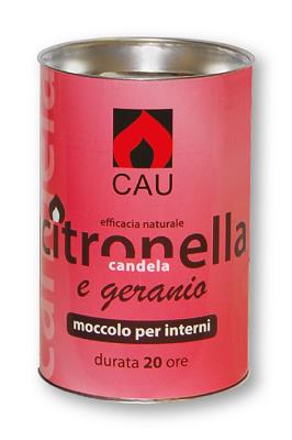 CANDELA CITRONELLA E GERANIO ECO CAU H 10 x 6,5 CM  CERERIA UMBRA