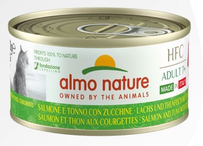 HFC COMPLETE CATS MADE IN ITALY 70 GR 7+ SALMONE TONNO ZUCCHINI ALMO NATURE