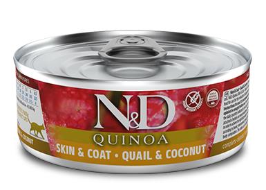 N&D WET CAT QUINOA QUAGLIA E COCCO GR 80