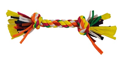 OSSO IN CORDA COLORATA INTRECCIATA 27 CM