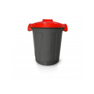 BIDONE DUSTY L 25 C/COP+MANIGLIE ROSSO