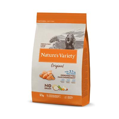 ORIGINAL NO GRAIN DOG M/M ADULT SALMONE KG 10 NATURE'S VARIETY