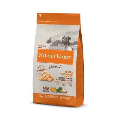 SELECTED DOG NO GRAIN MINI ADULT POLLO KG 1,5 NATURE'S VARIETY