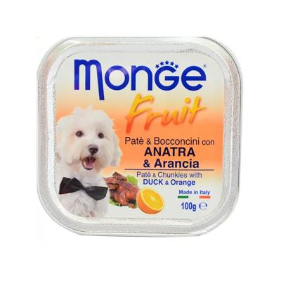 FRUIT DOG ANATRA E ARANCIA GR 100 MONGE