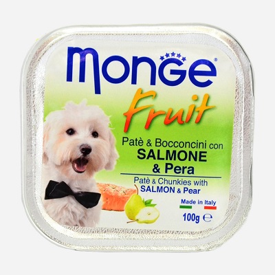 FRUIT DOG SALMONE E PERA GR 100 MONGE