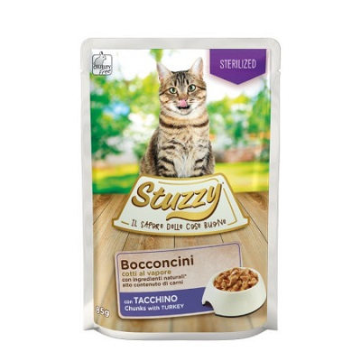 CAT BOCCONCINI STERILIZED TACCHINO GR 85 STUZZY