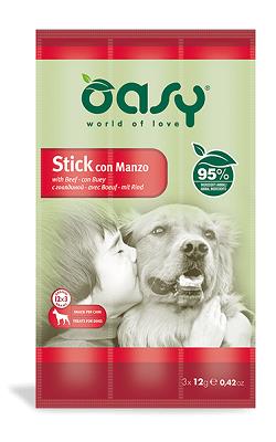 SNACK DOG STICK CON MANZO 3X12 GR OASY