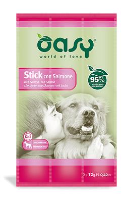 SNACK DOG STICK CON SALMONE 3X12 GR OASY