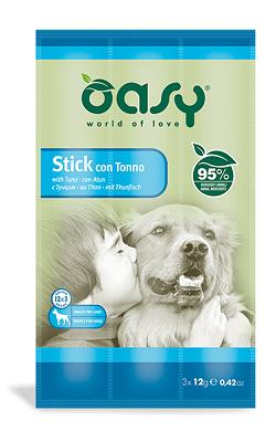 SNACK DOG STICK CON TONNO 3X12 GR OASY