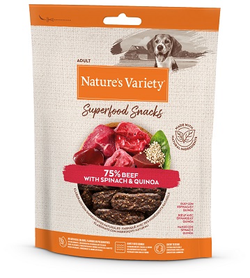 SUPERFOOD SNACKS GR 85 MANZO CON SPINACI E QUINOA NATURE'S VARIETY