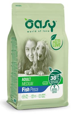 DRY DOG ADULT MEDIUM PESCE KG 12 OASY