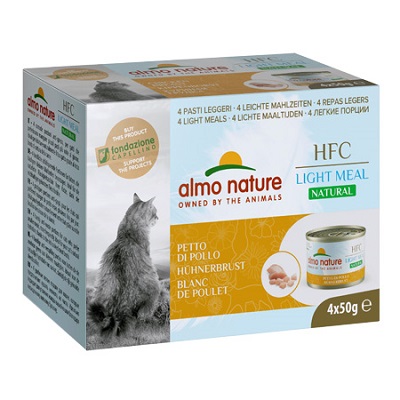 HFC NATURAL LIGHT MEAL CAT 4X50 GR PETTO DI POLLO ALMO NATURE