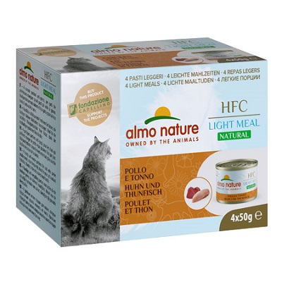 HFC NATURAL LIGHT MEAL CAT 4X50 GR POLLO E TONNO ALMO NATURE