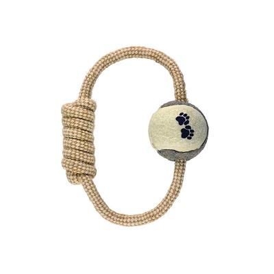 GIOCO NAT. CORDA C/TENNIS BALL 20 CM