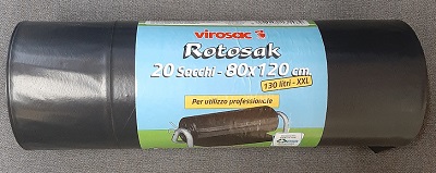 SACCO RIFIUTI NERO 80X120 PZ 20 ROTOSAK