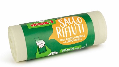 SACCO RIFIUTI BIO 52X64 CM PZ 15 BRETELLATO