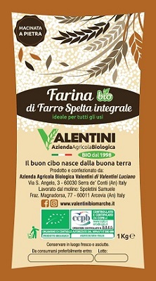 FARINA DI FARRO SPELTA INTEGRALE KG 1 VALENTINI