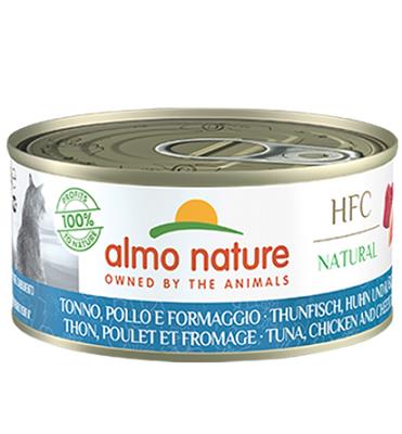 HFC NATURAL CATS GR 150 TONNO, POLLO E FORMAGGIO ALMO NATURE