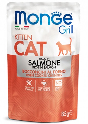 GRILL BUSTE CAT KITTEN SALMONE GR 85 MONGE