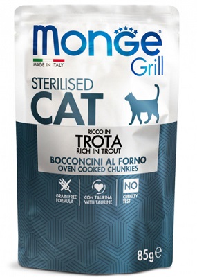 GRILL BUSTE CAT STERILISED TROTA GR 85 MONGE