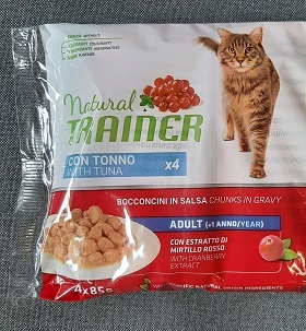 FLOWPACK  CAT BUSTA 4X85G TONNO NATURAL TRAINER