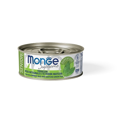 CAT SUPREME SENIOR TONNO, RISO E TE' VERDE MATCHA GR 80 MONGE