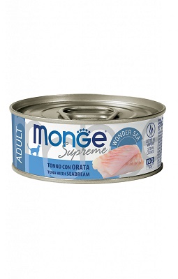 CAT SUPREME ADULT TONNO CON ORATA GR 80 MONGE