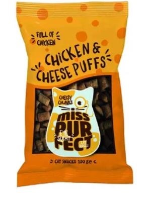 CAT CHICKEN & CHEESE PUFFS GR 100 MISS PURFECT