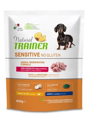SENSITIVE NO GLUTEN MINI CONIGLIO GR 800 NATURAL TRAINER