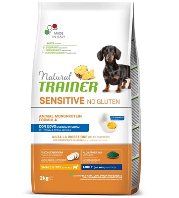 SENSITIVE NO GLUTEN MINI CON UOVO KG 2 NATURAL TRAINER