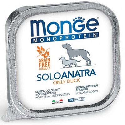 DOG SOLO ANATRA GR 150 MONGE