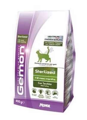 CAT STERILISED TACCHINO GR 400 GEMON