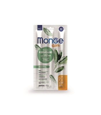 GIFT CAT 3 SOFT STICKS DENTAL CONIGLIO/SALVIA GR 15 MONGE