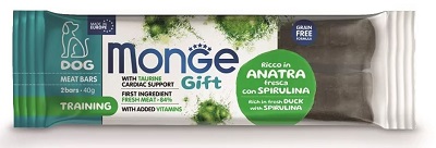 GIFT DOG 2 MEAT BARS TRAINING ANATRA/SPIRULINA GR 40 MONGE