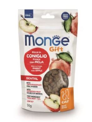 GIFT CAT MEAT MINIS DENTAL CONIGLIO/MELA GR 50 MONGE