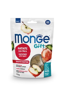 GIFT DOG FRUITS CHIPS SENSITIVE DIGESTION PATATE/MELA GR 150 MONGE