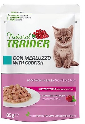 CAT KITTEN & YOUNG MERLUZZO BUSTA G 85 NATURAL TRAINER