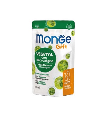 GIFT CAT ENERGY TOPPING VEGETAL CON MICROALGHE 60 ML MONGE