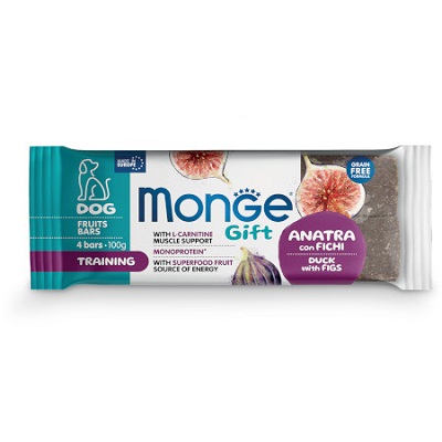 GIFT DOG 4 FRUITS BARS MUSCLE SUPPORT ANATRA/FICHI GR 100 MONGE