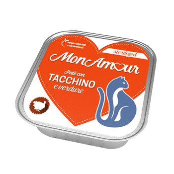 CAT STERILIZED PATE' CON TACCHINO E VERDURE GR 100 MONAMOUR