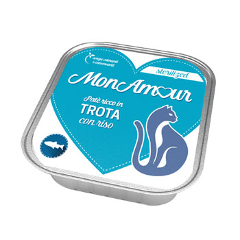 CAT STERILIZED PATE' RICCO IN TROTA CON RISO GR 100 MONAMOUR