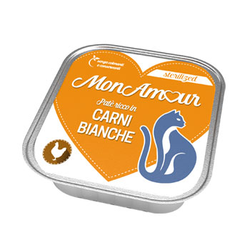 CAT STERILIZED PATE' RICCO IN CARNI BIANCHE GR 100 MONAMOUR