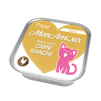 CAT KITTEN MOUSSE CARNI BIANCHE GR 100 MONAMOUR